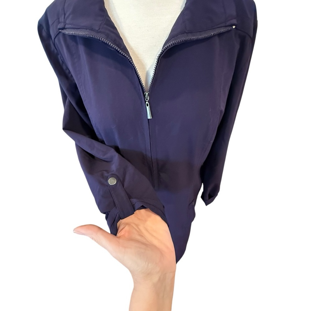 Peck & Peck Weekend Stretch Half Zip Athleisure Midi Dress Purple Size Medium - Picture 4 of 8